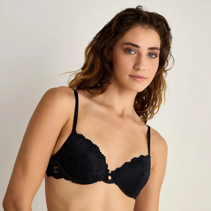 Splash FAV Lace Bra with Hook and Eye Closure
