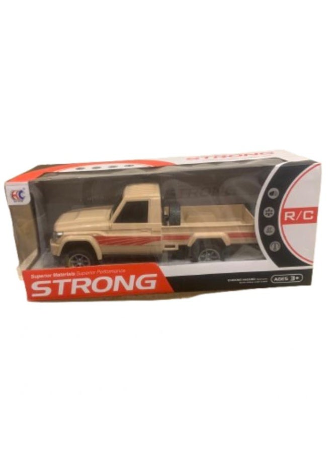 Strong Large chassis car with remote control - brown color  - Image 1