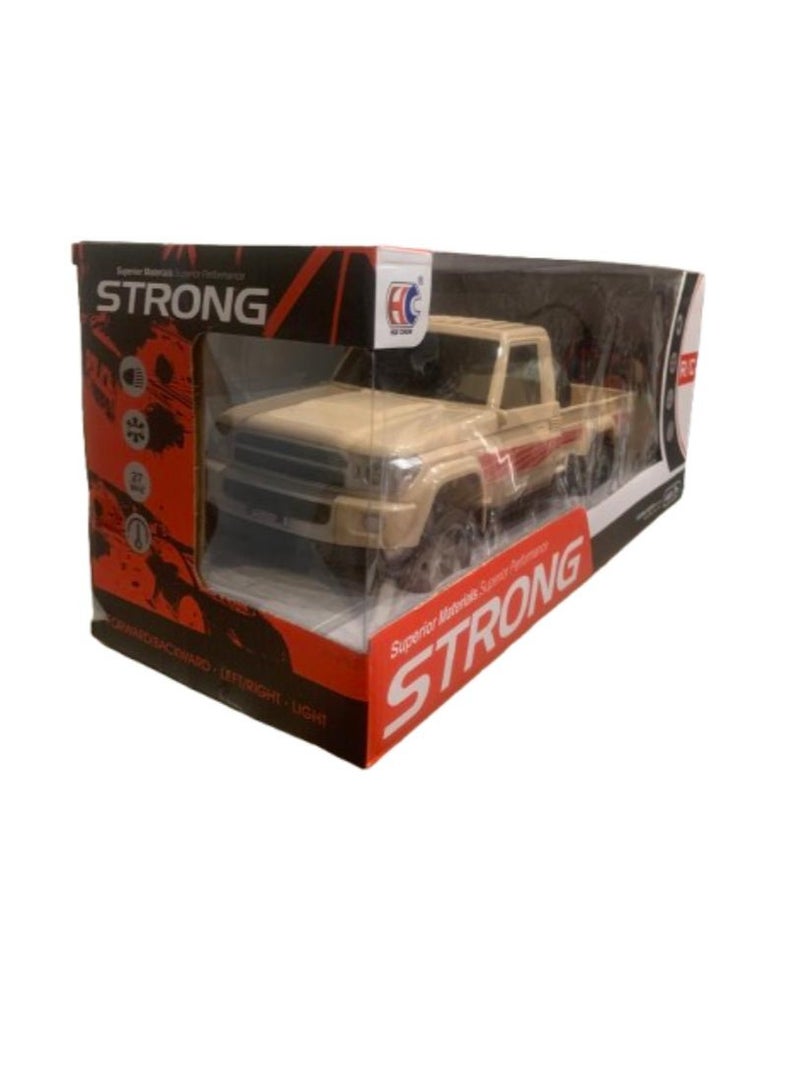 Strong Large chassis car with remote control - brown color  - Image 2