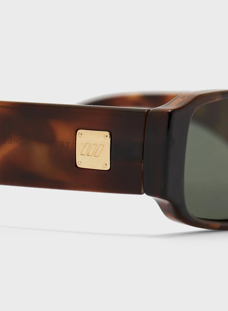 Le Specs Tres Gauche Classic Rectangle Sunglasses