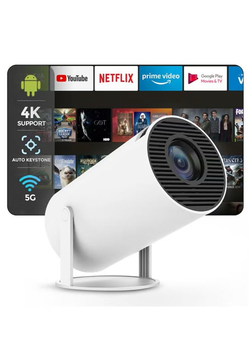 HY300 Portable Projector Pocket 5G WIFI Android 11.0 Support 130 Inches Home Theater Full HD 1080P for Indoor Outdoor Home Birthday Gift Compatible with TV Stick/HDMI/USB/PS5/iOS/PS4  - Image 1