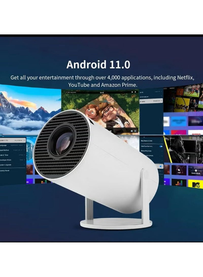 HY300 Portable Projector Pocket 5G WIFI Android 11.0 Support 130 Inches Home Theater Full HD 1080P for Indoor Outdoor Home Birthday Gift Compatible with TV Stick/HDMI/USB/PS5/iOS/PS4  - Image 2