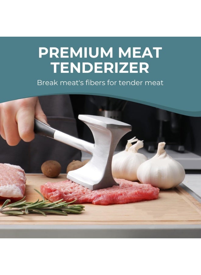 Meat Tenderizer Hammer Tool, Dual-Sided Mallet Ergonomic Anti-Slip, Shock-Absorbing, and Comfortable Grip, Multifunctional Kitchenware for Tenderizing Steak, Chicken, Fish, Pork, Cutlets and Nuts - Image 4
