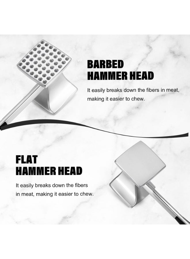 Meat Tenderizer Hammer Tool, Dual-Sided Mallet Ergonomic Anti-Slip, Shock-Absorbing, and Comfortable Grip, Multifunctional Kitchenware for Tenderizing Steak, Chicken, Fish, Pork, Cutlets and Nuts - Image 2