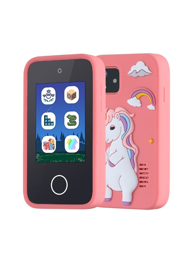 BlueFire Mini Kids Smartphone Toy for Ages 3-12, Dual Camera Kids Smart Phone with Touch Screen, MP3 Music Player, Video Recorder, Puzzle Games, Alarm Clock, Flashlight & Educational Learning Toy Phone, Compact Unisex Birthday Gift for Boys & Girls, Safe Pretend Play Cell Phone with Front & Rear Camera for Photos, Videos & Fun Skill Development - Image 1