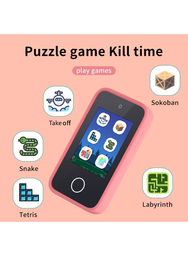 BlueFire Mini Kids Smartphone Toy for Ages 3-12, Dual Camera Kids Smart Phone with Touch Screen, MP3 Music Player, Video Recorder, Puzzle Games, Alarm Clock, Flashlight & Educational Learning Toy Phone, Compact Unisex Birthday Gift for Boys & Girls, Safe Pretend Play Cell Phone with Front & Rear Camera for Photos, Videos & Fun Skill Development - Image 3