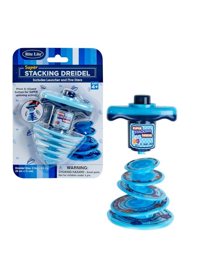Rite Lite Super Stacking Dreidel Toy, Perfect Chanukah Toy for Kids! Stack The Disks and Release! - Hanukkah Dreidel Toy, Dreidel Game, Hanukkah Gifts - Image 1