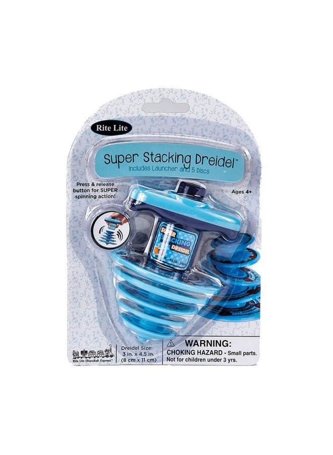 Rite Lite Super Stacking Dreidel Toy, Perfect Chanukah Toy for Kids! Stack The Disks and Release! - Hanukkah Dreidel Toy, Dreidel Game, Hanukkah Gifts - Image 2