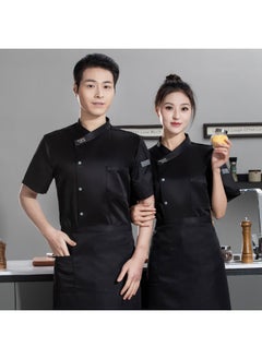 NIBEMINENT High-End Ice Silk Breathable Short Sleeve Chef Overalls Men's Summer Dining Canteen Hotel Baking Kitchen  - Image 1