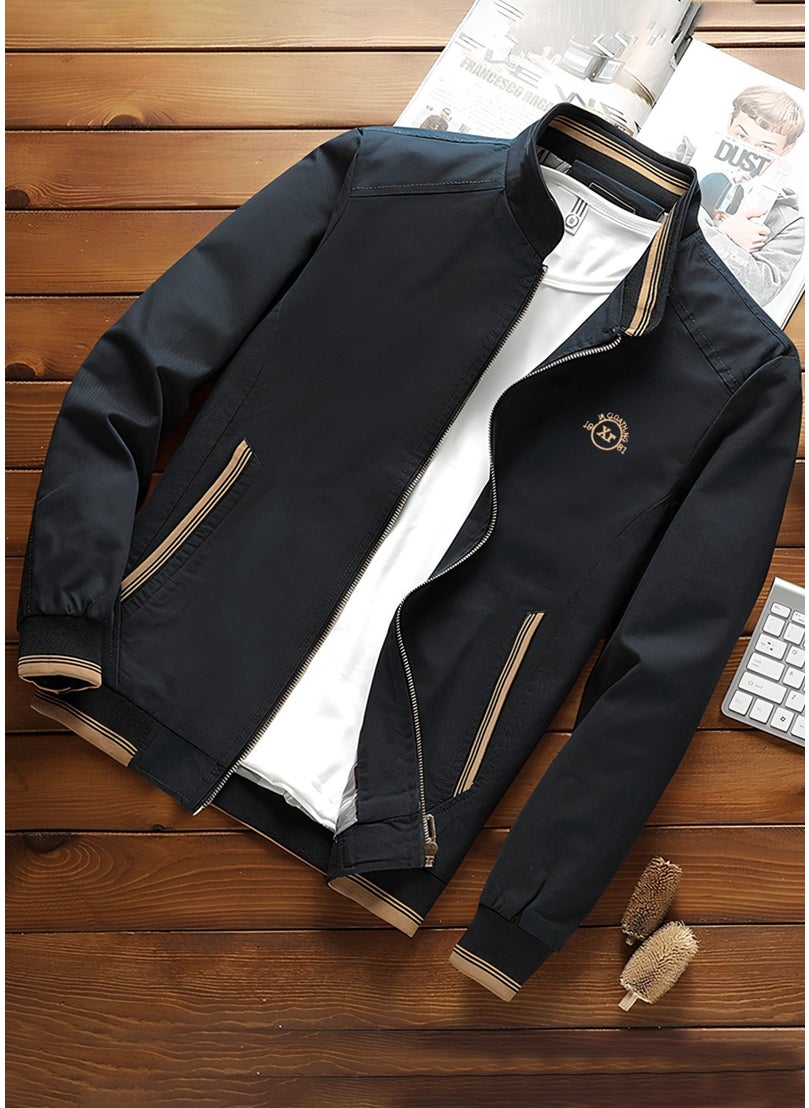 IXIR - Embroidered Crest Seasonal Men's Coat & Jacket Black - Image 1