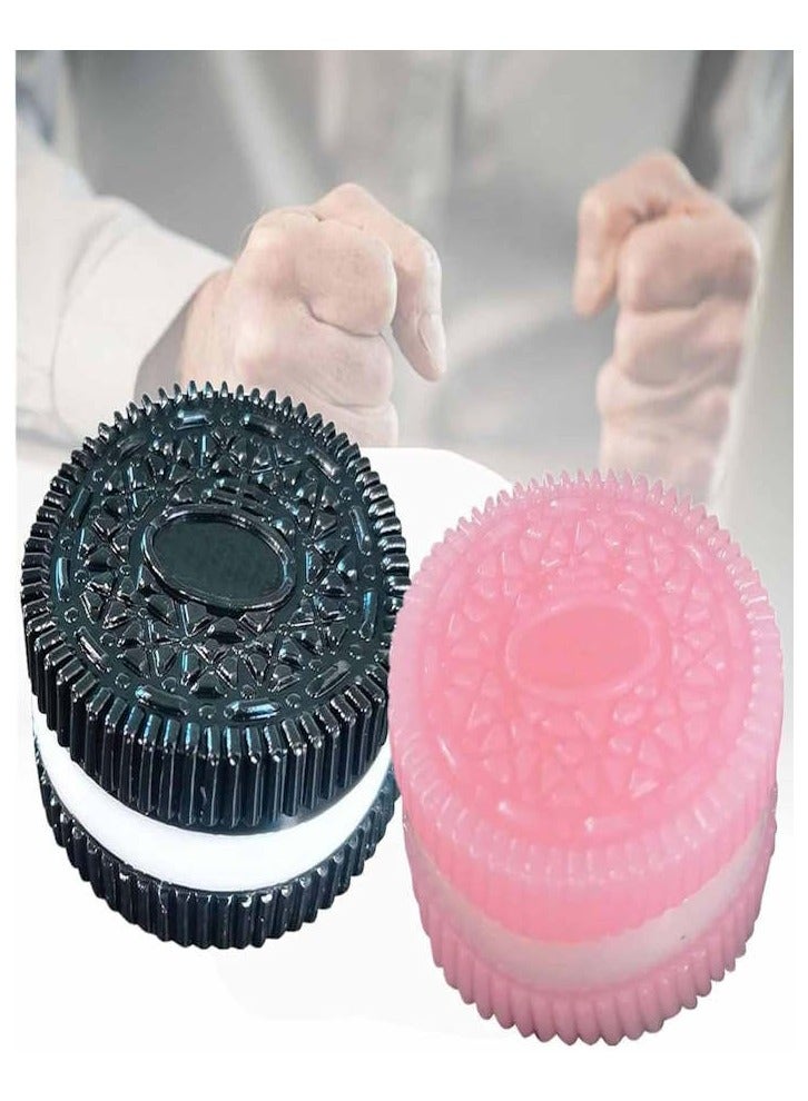 JOLLITY LLC Handmade Silicone for Jumbo Oreo Stress Relief Squishy Toy Mochi Taba Squishy New Fidget Toy Biscuit Pinching Toy 2 pcs - Image 4