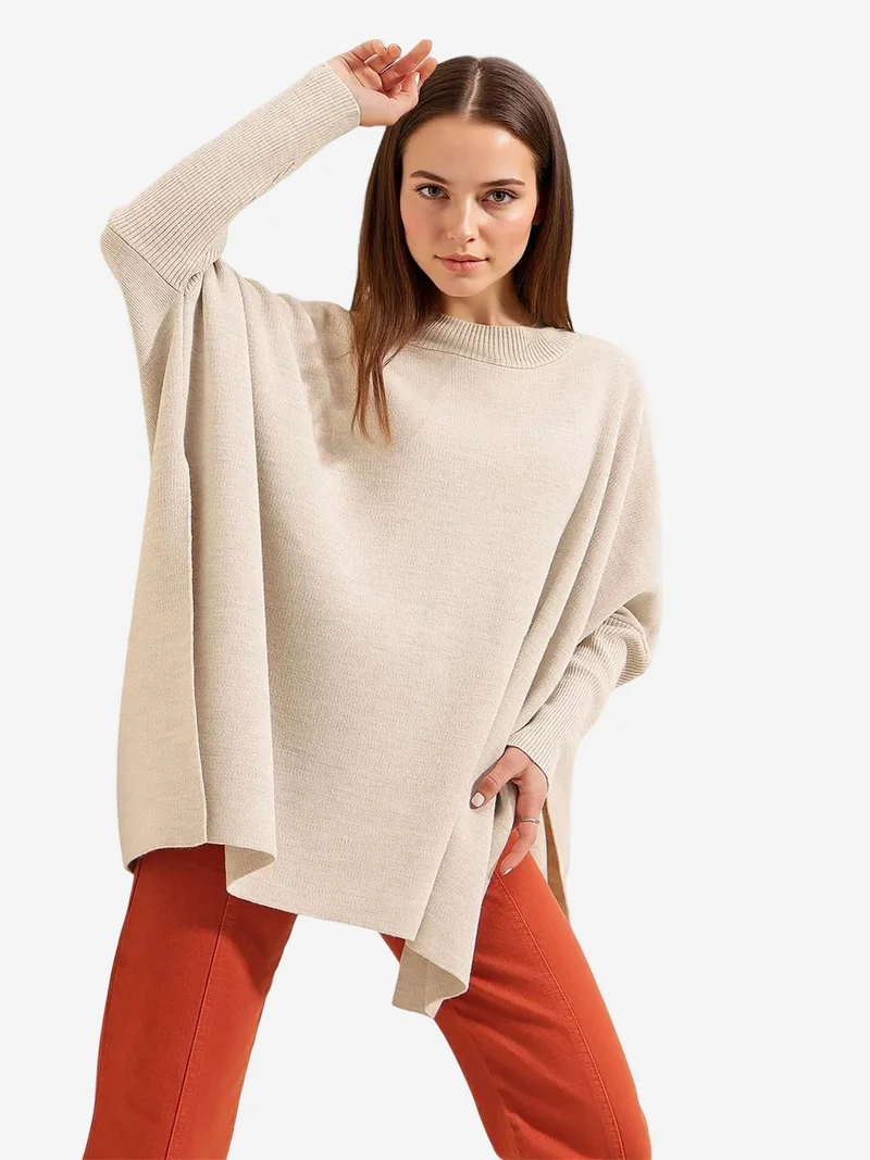 BIG DART BDART Oversized Half-Turtleneck Long Sleeve Knit Sweater
