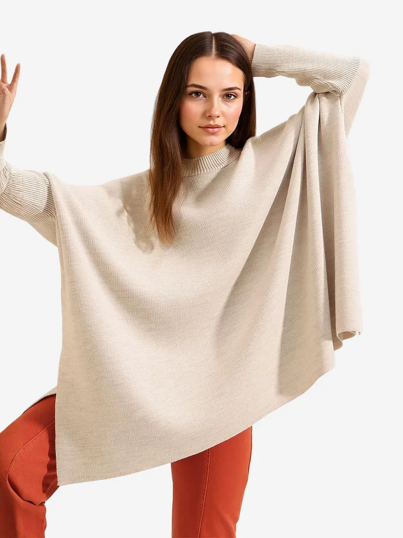 BIG DART BDART Oversized Half-Turtleneck Long Sleeve Knit Sweater