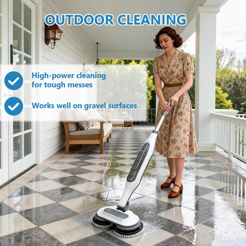 Dnxbzfb 4 Pack S7001 Upgraded Steam Mop Replacement Brush Pads, Compatible with Shark S8201/S8001/S7201/S7000 Series Steam and Scrub Mop, Nylon Bristle for Polishing Hard Floors (2 White, 2 Gray) - Image 4