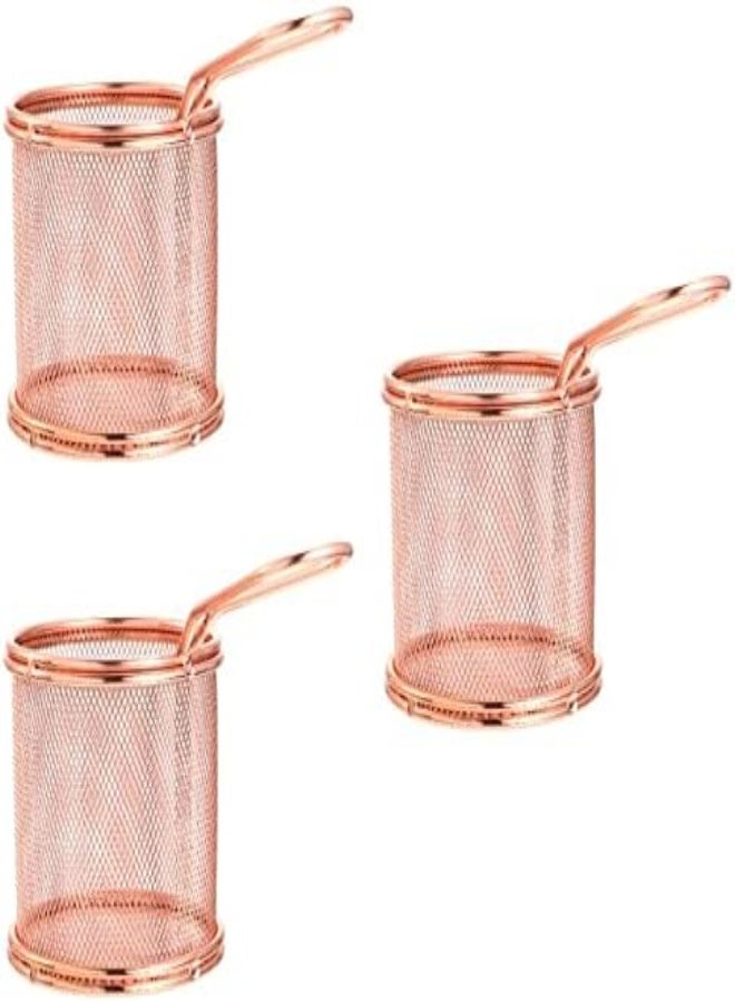 AKDC Wire Frying Basket French Fries Skimmer 3Pcs Stainless Steel Chips Net Wire Mesh Serving Tableware For Onion Rings Chicken Wings  - Image 3