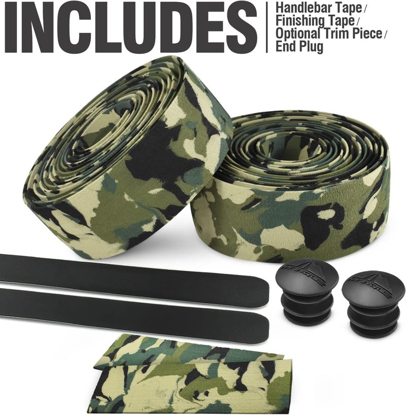 MARQUE Road Bike Handlebar Tape - Road Cycling Bicycle Handle Bar Wrap for Drop Bars with End Plugs - 2PCS per Set - Image 4