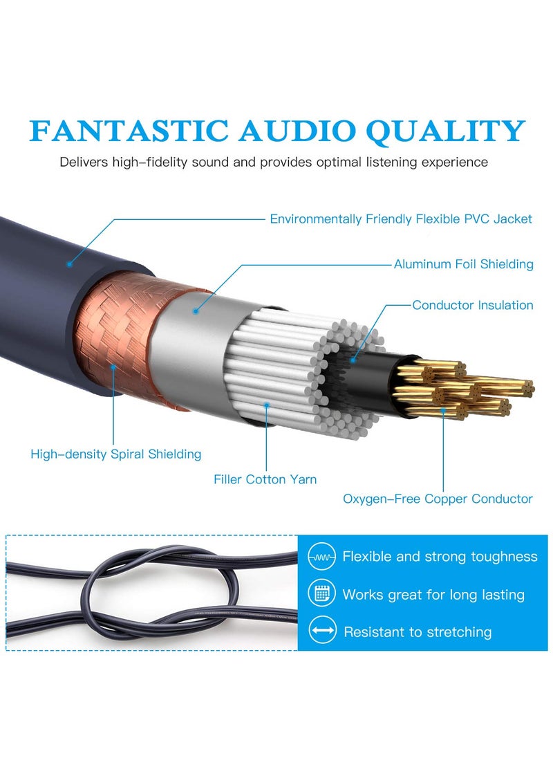 JOLGOO JOLGOO RCA to XLR Cable, Dual RCA Male to Dual XLR Male Cable, 2 RCA Male to 2 XLR Male HiFi Audio Cable, 4N OFC Wire, for Amplifier Mixer Microphone, 3.3 Feet  - Image 3
