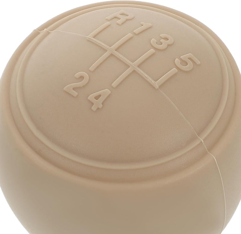 Universal Silicone Car Gear Shift Knob Covers 2pcs, Anti-Slip Manual Stick Shift Protector, Beige Round Gear Lever Head Covers for Automotive Interior Accessories - Image 3