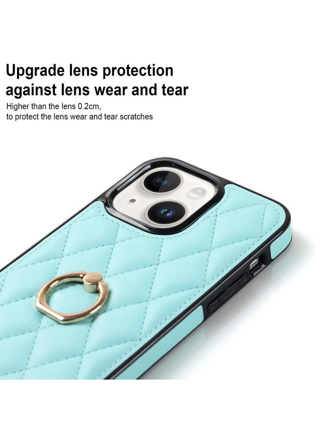 Zaboon Case For iPhone 13 mini Rhombic PU Leather Phone Case with Ring Holder - Image 5