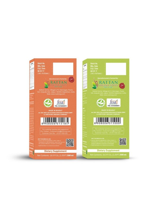 nutriorg Nutriorg Seabuckthorn Juice 500ml and Amla Juice 500ml | Immunity Booster - Image 2