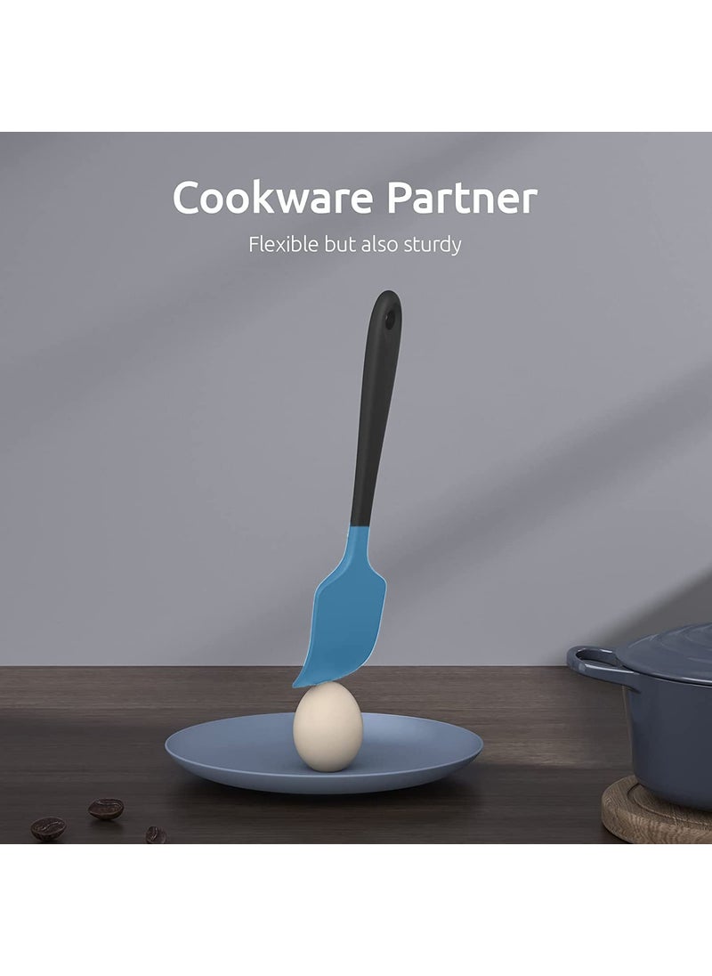 Trifecta Trifecta Silicone Spatula Set 480F High Heat Resistant Nonstick Small and Large Kitchen Spatulas Utensils for Cooking Set of 3Blue  - Image 4