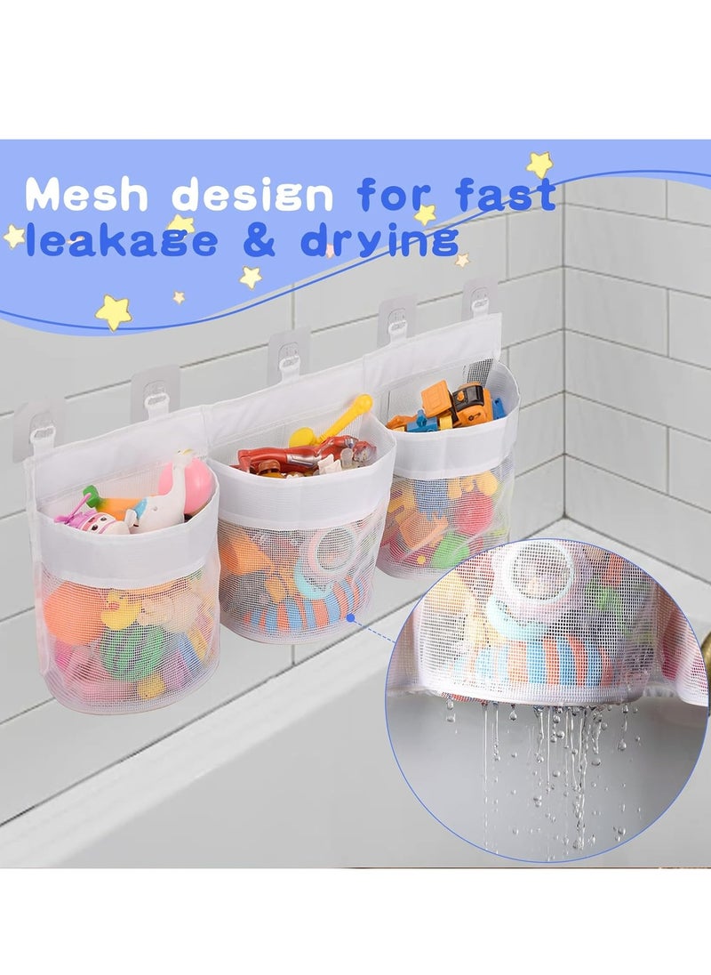Oasisgalore 3 Compartment Bathtub Toy Storage with 5 Hooks,  Baby Organizer  - Image 2