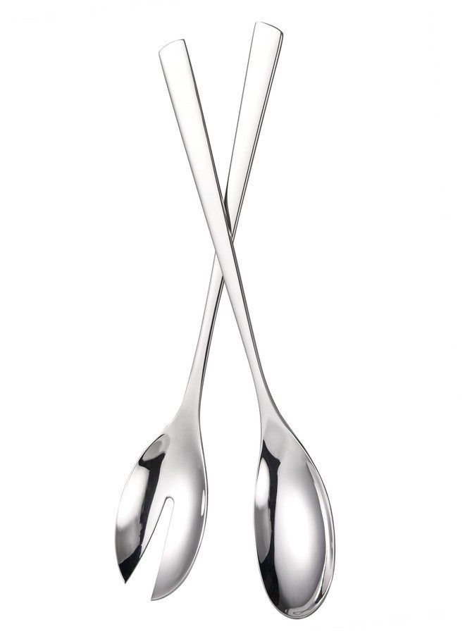 IMEEA Salad Servers 18/8 Stainless Steel Salad Serving Set Salad Fork and Spoon, 10-Inch - Image 1