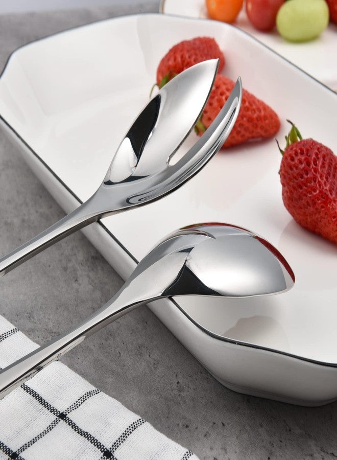 IMEEA Salad Servers 18/8 Stainless Steel Salad Serving Set Salad Fork and Spoon, 10-Inch - Image 2