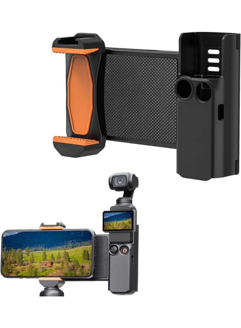 سني لايف حامل هاتف متوافق مع DJI OSMO Pocket 3، مزود ببرغي لولبي 1/4 بوصة وحامل توسعة للهاتف والميكروفون وحامل ثلاثي القوائم، محول تمديد لـ Osmo Pocket 3 مع واجهة Cold Shoe (مشبك واحد). - Image 1