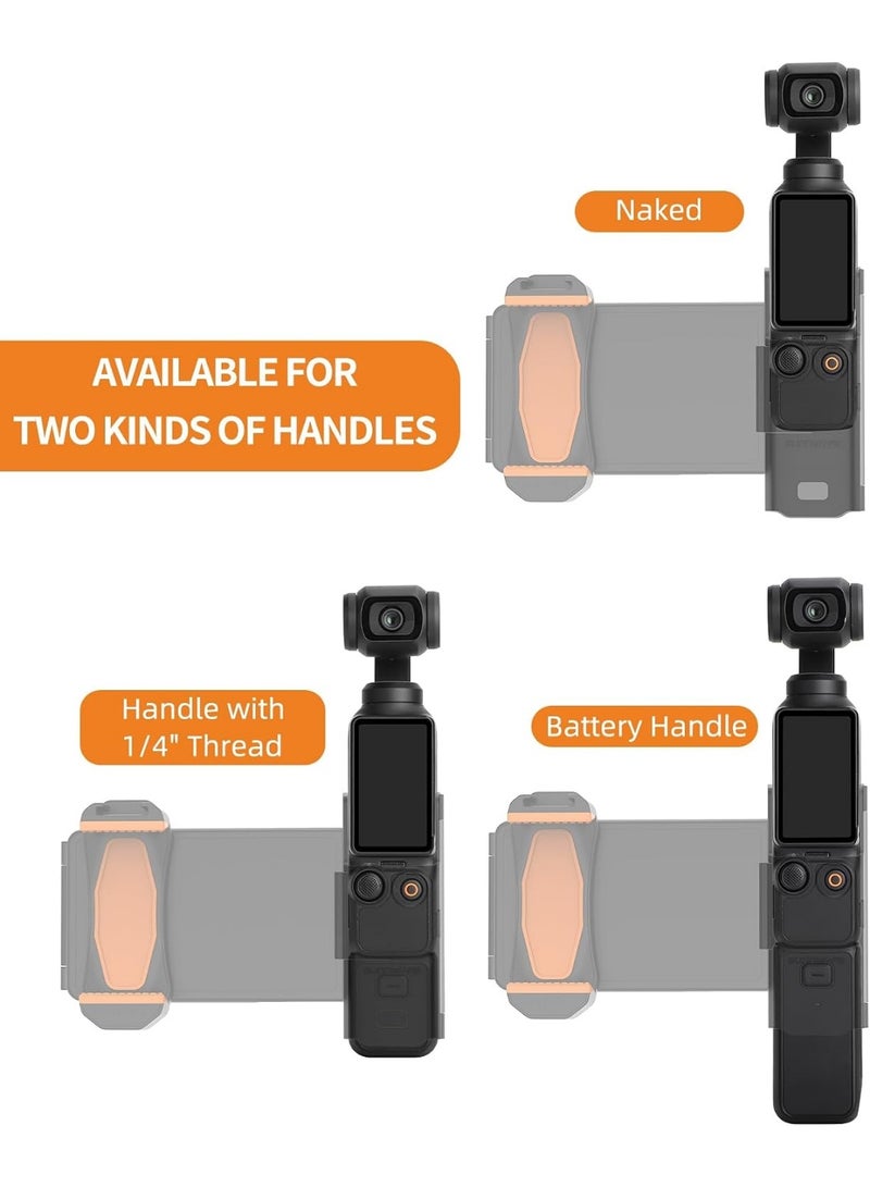 سني لايف حامل هاتف متوافق مع DJI OSMO Pocket 3، مزود ببرغي لولبي 1/4 بوصة وحامل توسعة للهاتف والميكروفون وحامل ثلاثي القوائم، محول تمديد لـ Osmo Pocket 3 مع واجهة Cold Shoe (مشبك واحد). - Image 3