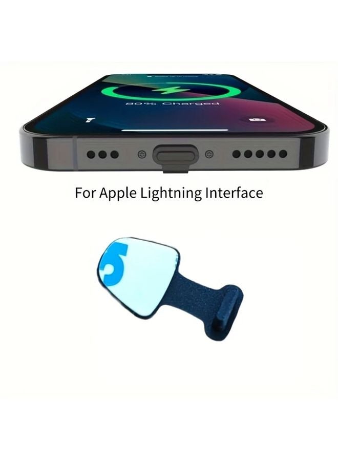 سدادة منفذ البرق الأسود المضادة للضياع لتغطية أجهزة آيفون من أبل - Image 1