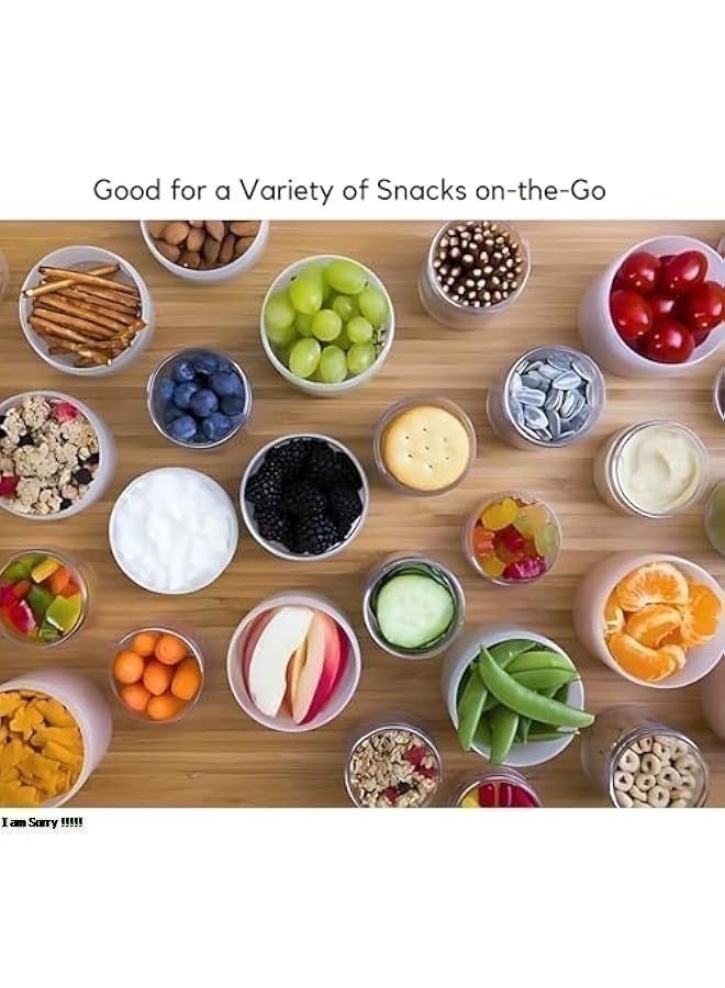 جرين تايجر حاويات تخزين طعام قابلة للتكديس وإعادة الاستخدام مع أغطية، برطمانات محكمة الإغلاق، سعة 100 و200 و300 مل، مانعة للتسرب، محكمة الإغلاق، مثالية لتحضير الوجبات الخفيفة، طعام الأطفال، الفواكه والخضراوات، السفر، المكتب، المكسرات، والنظام الغذائي (أبيض) - Image 4