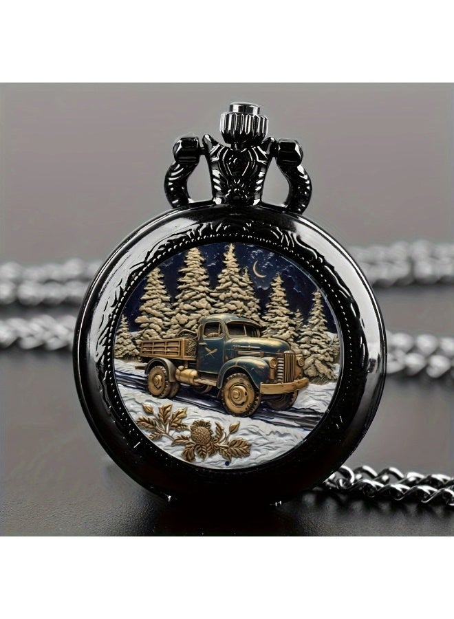 KUYING New Retro Flip Pendant Commemorative Watch 