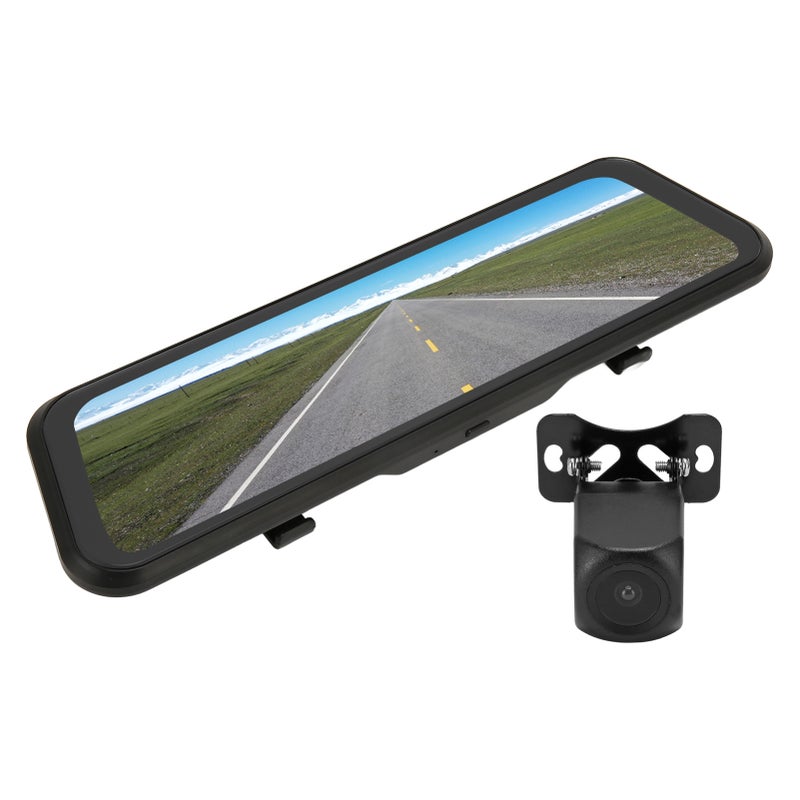 9.66in Full HD 1080P Smart Rearview Mirror Parking Assist Dual Camera Car Dash Camera with G Sensor - Image 3