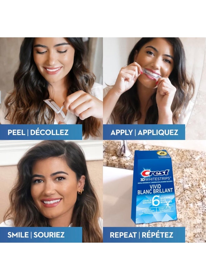 كرست مجموعة شرائط تبييض اسنان كلاسيك فيفيد ثري دي من كريست، 10 علاجات، 20 شريط فردي - Image 5