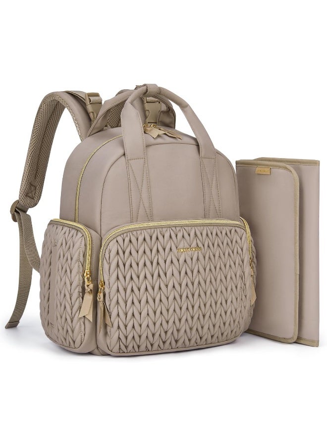 موممور mommore Diaper Bag Small Diaper Backpack Stylish Baby Travel Backpacks - Image 1
