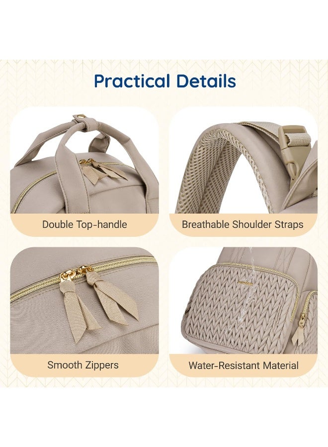 موممور mommore Diaper Bag Small Diaper Backpack Stylish Baby Travel Backpacks - Image 3