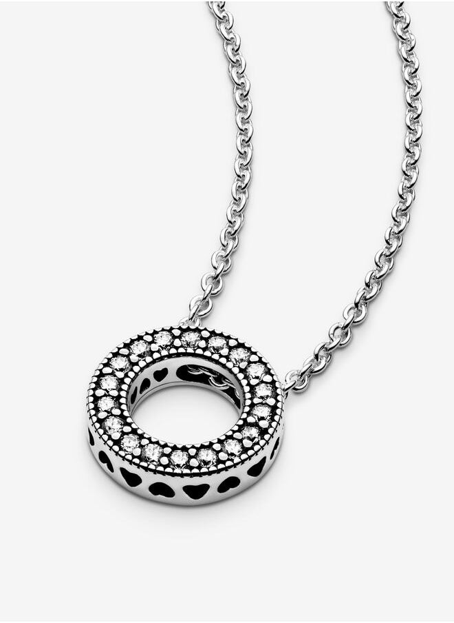 Chomel - Pavé Circle Collier Women's Necklace for Pandora Signature 397436CZ-45 - Image 1