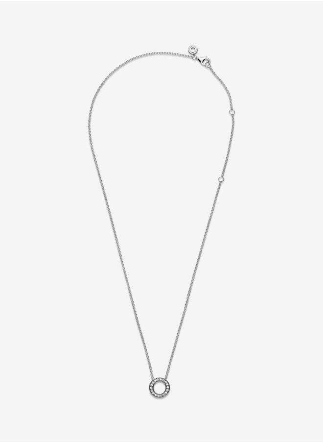Chomel - Pavé Circle Collier Women's Necklace for Pandora Signature 397436CZ-45 - Image 1