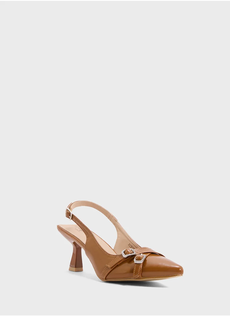 Ginger Sling Back Heeled Pump