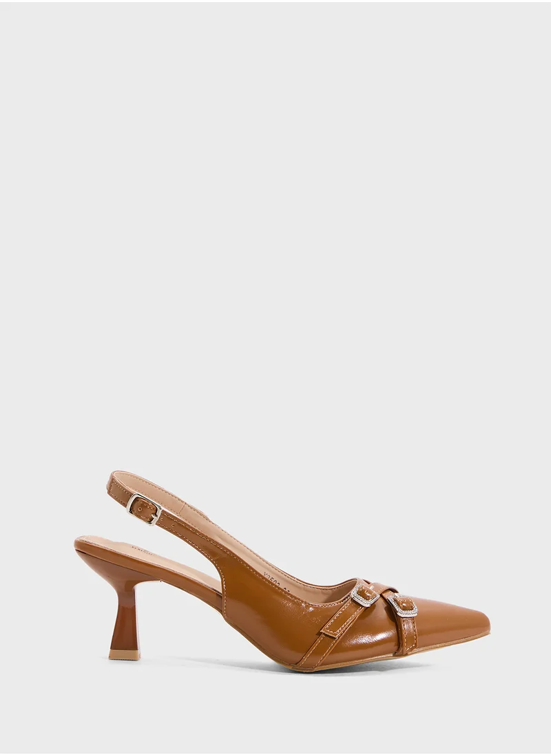 Ginger Sling Back Heeled Pump