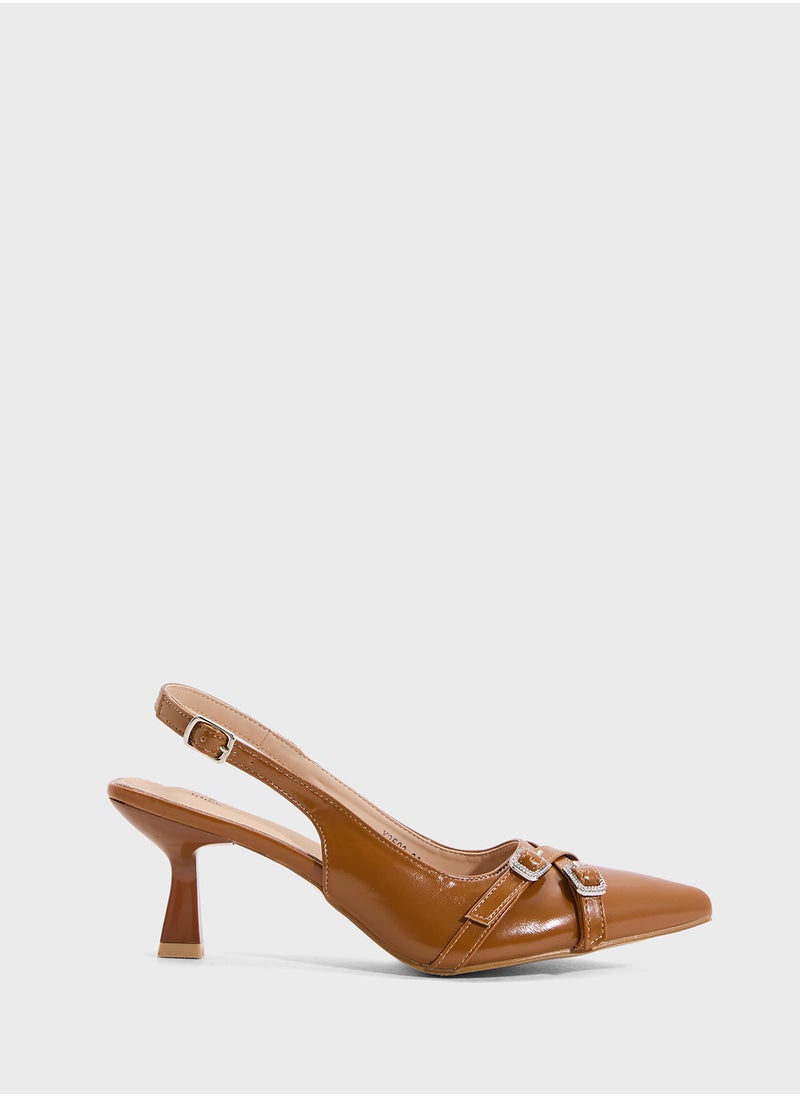 Ginger Sling Back Heeled Pump  - Image 1