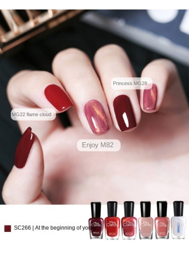 Miss Candy Pack】healthy Nail Polish Set, No-light Needed, Long-lasting Peelable Nail Enamel, Whitening Effect Manicure Kit, Beginner Gift - Image 1