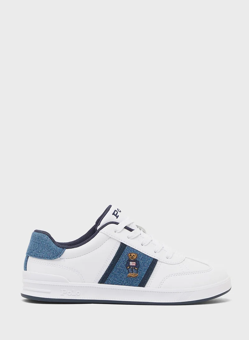 بولو رالف لورين سنيكرز جونيور هيريتيج كورت III T-Toe