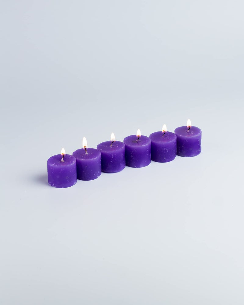 AURA DECOR AuraDecor Set of 6 Fragrance Votive Candles (Burning Time 5 Hours) (3 * 3.5 cm) (Lavender) - Image 4