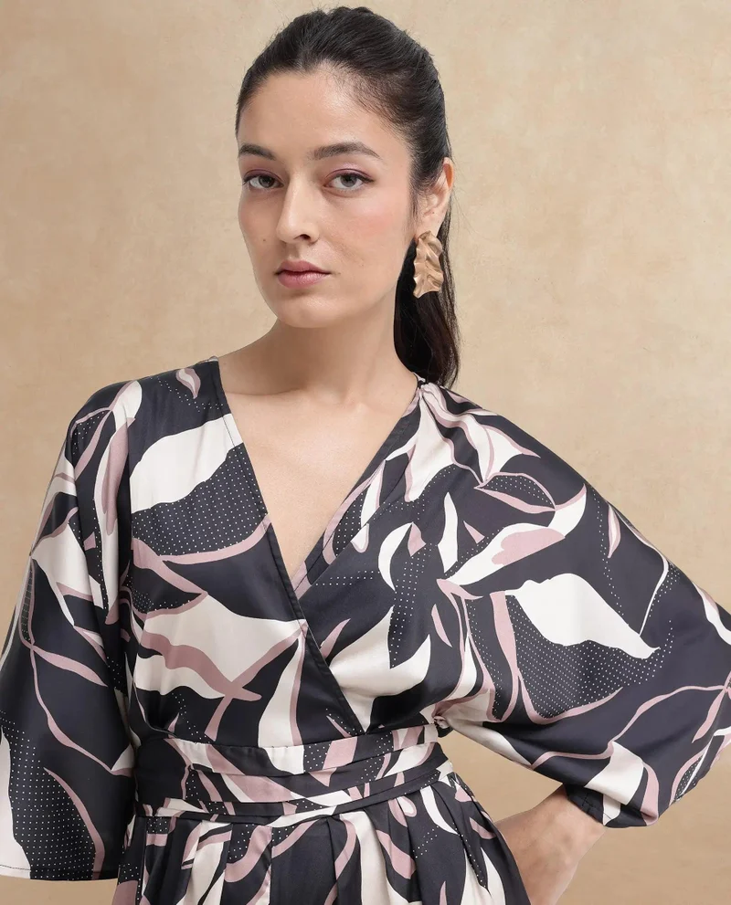ريريزم Women's Abstract Print Jump Suit