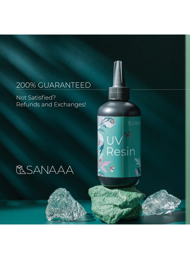 SANAAA UV Resin 200g/7oz One Minute Fast Curing Clear Hard Type for Polymer Clay Seal, Tumbler, Pen, DIY Earring Pendant Jewelry Making - Image 3