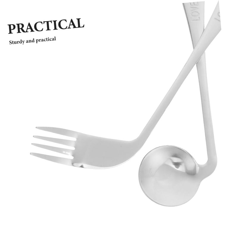 ملاعق وشوك من الفولاذ المقاوم للصدأ بزاوية مائلة لليد اليسرى، أدوات تكيفية مريحة للمرضى المسنين - Image 4