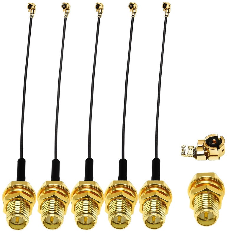 TUOLNK RPSMA to IPX Coax Cable 6inch(15cm) MHF1 U.fl to RP SMA Female WiFi Antenna Pigtail Cable 1.13mm 5pcs for WiFi Board Bluetooth Module - Image 1