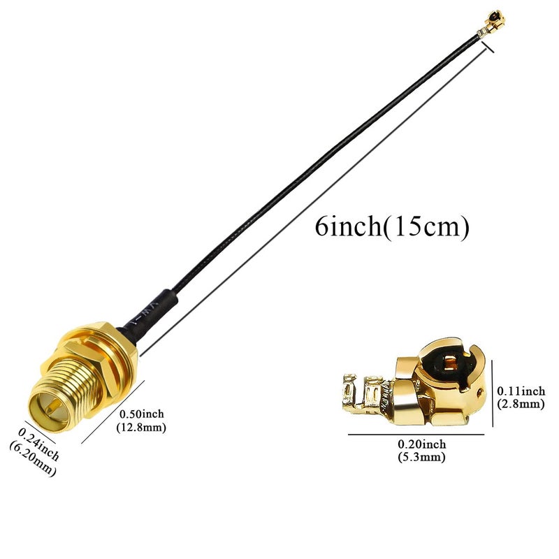 TUOLNK RPSMA to IPX Coax Cable 6inch(15cm) MHF1 U.fl to RP SMA Female WiFi Antenna Pigtail Cable 1.13mm 5pcs for WiFi Board Bluetooth Module - Image 5